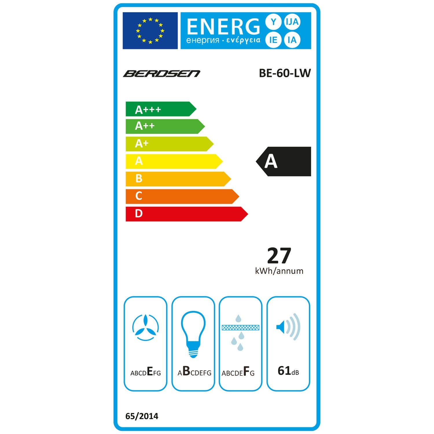 60 cm Berdsen BE-60-LW, juodas