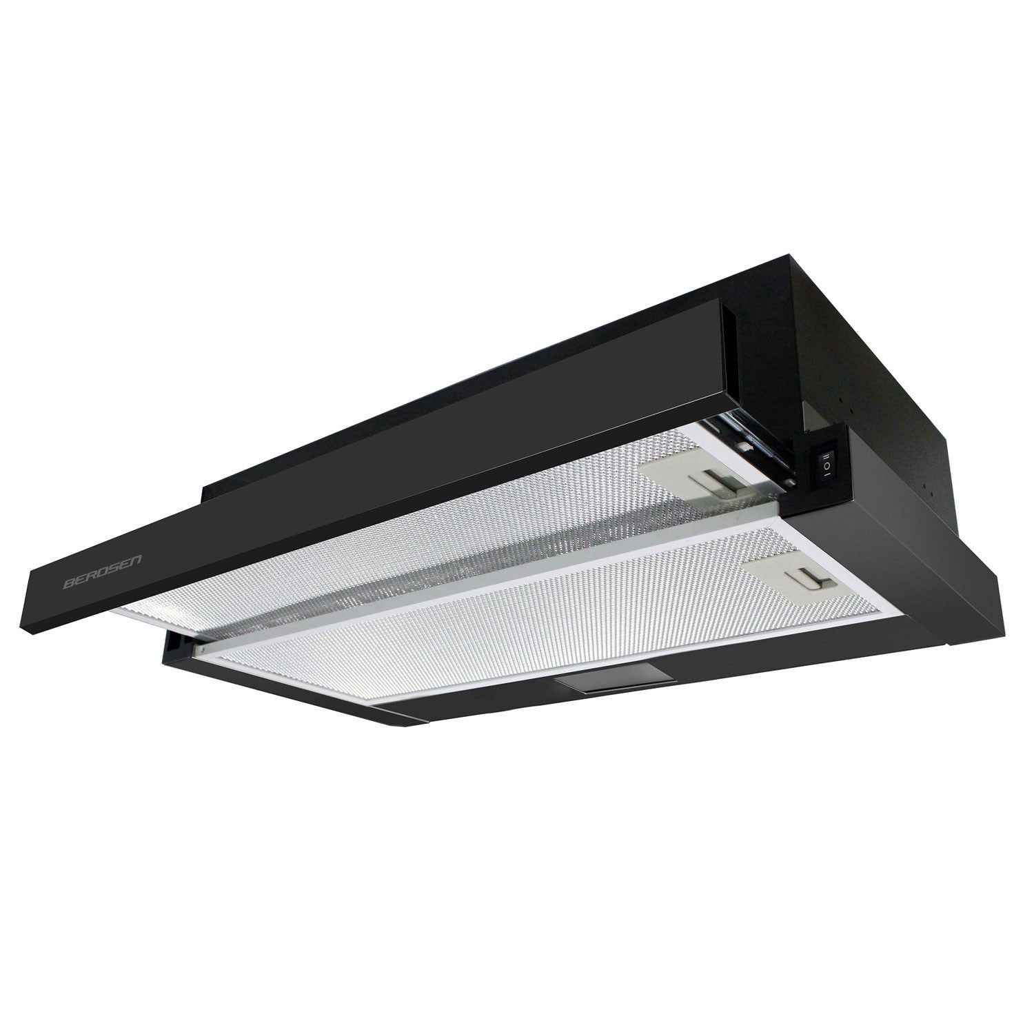 Teleskopinis 50 cm virtuvės langas juodas BT-234