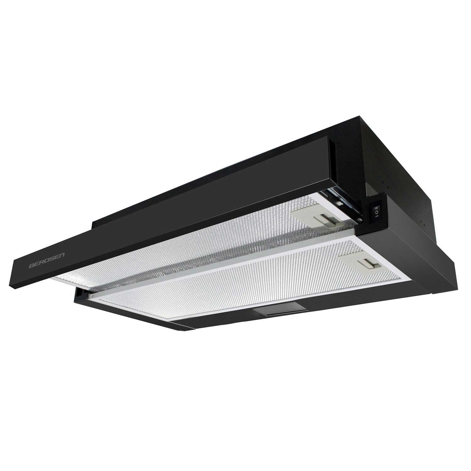 Teleskopinis 50 cm virtuvės langas juodas BT-234