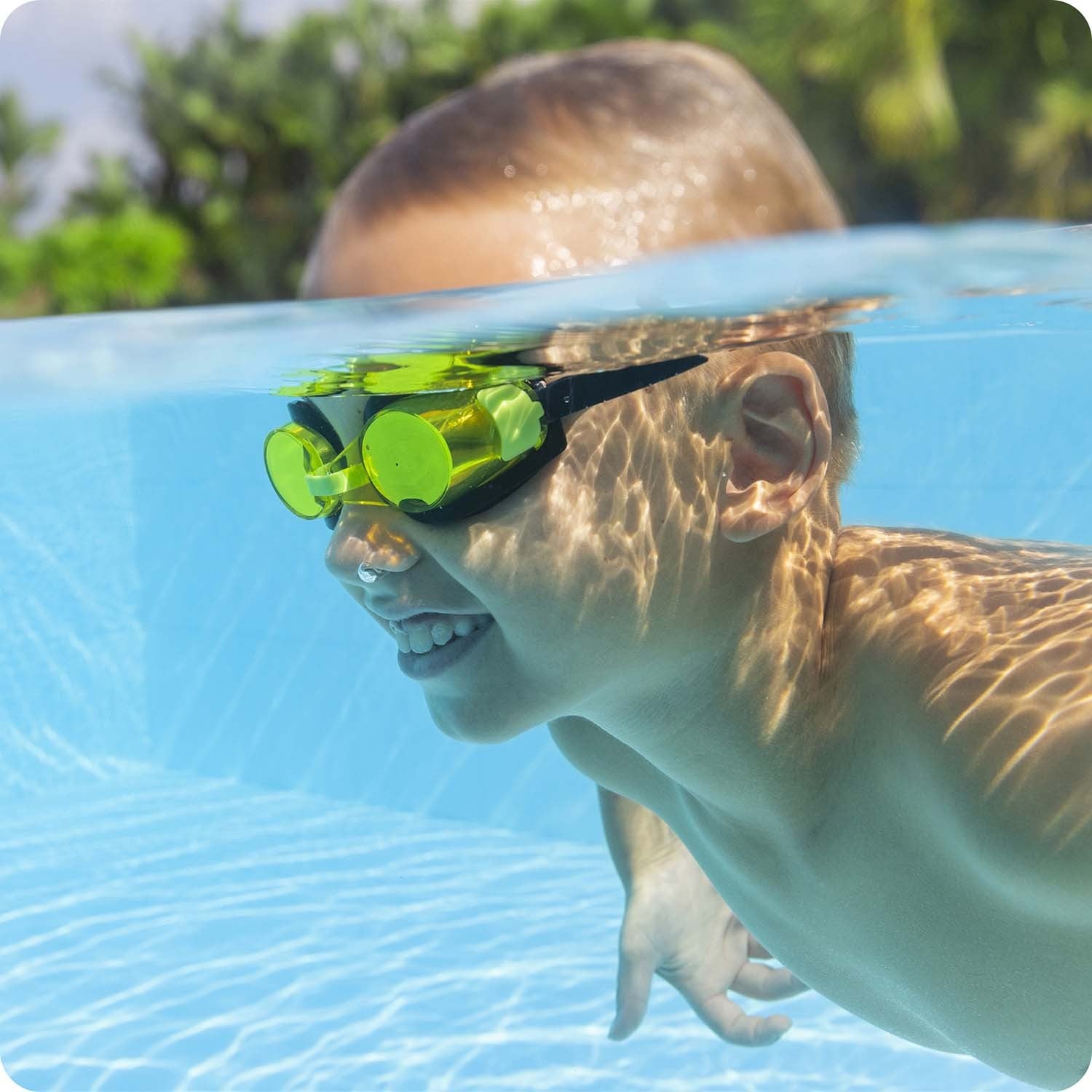 Vaikų maudymosi akiniai geltonai Bestway 21005