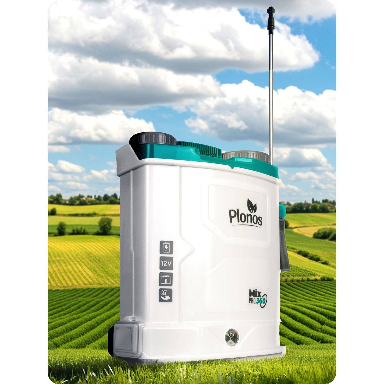 Akumuliatorių purškiklis su Plonos PL-603 maišytuvu