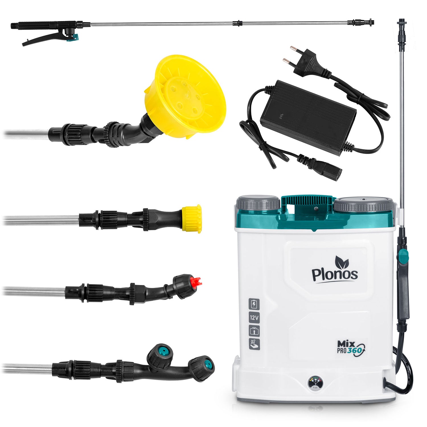 Akumuliatorių purškiklis su Plonos PL-603 maišytuvu