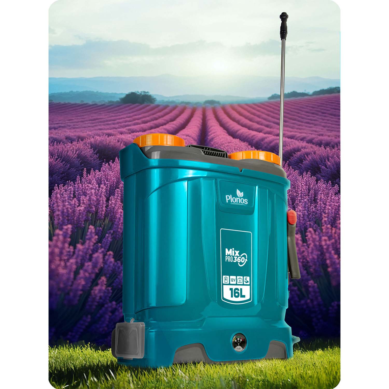 Akumuliatorių purškiklis su Plonos PL-604 maišytuvu