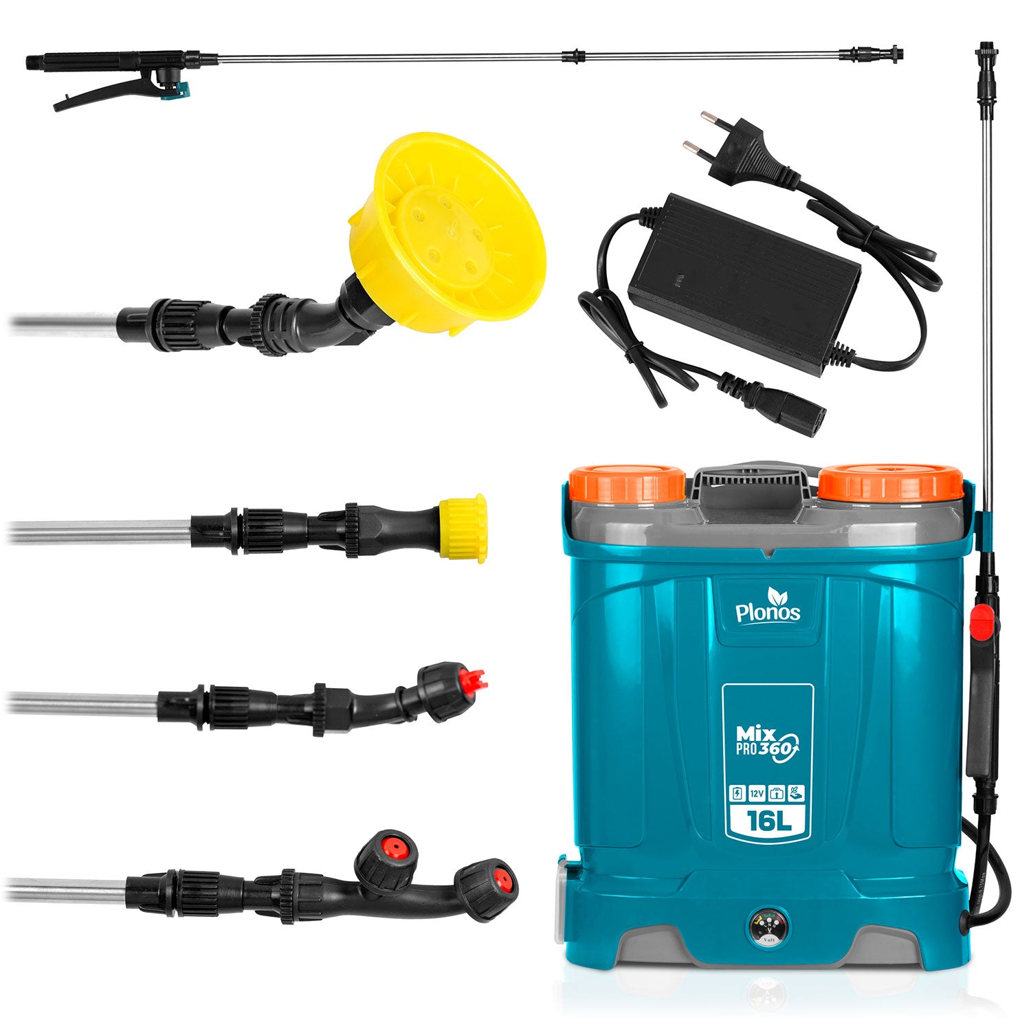 Akumuliatorių purškiklis su Plonos PL-604 maišytuvu