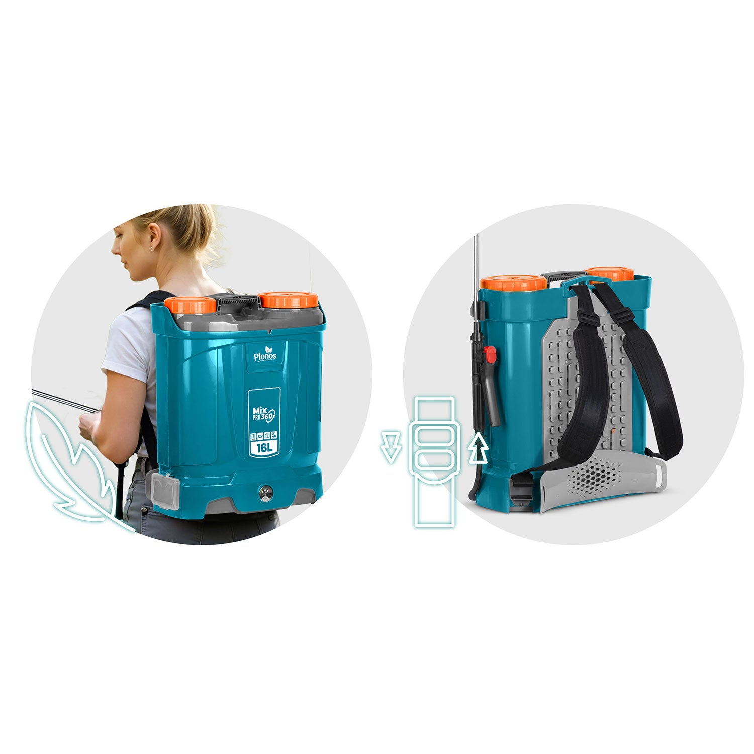 Akumuliatorių purškiklis su Plonos PL-604 maišytuvu