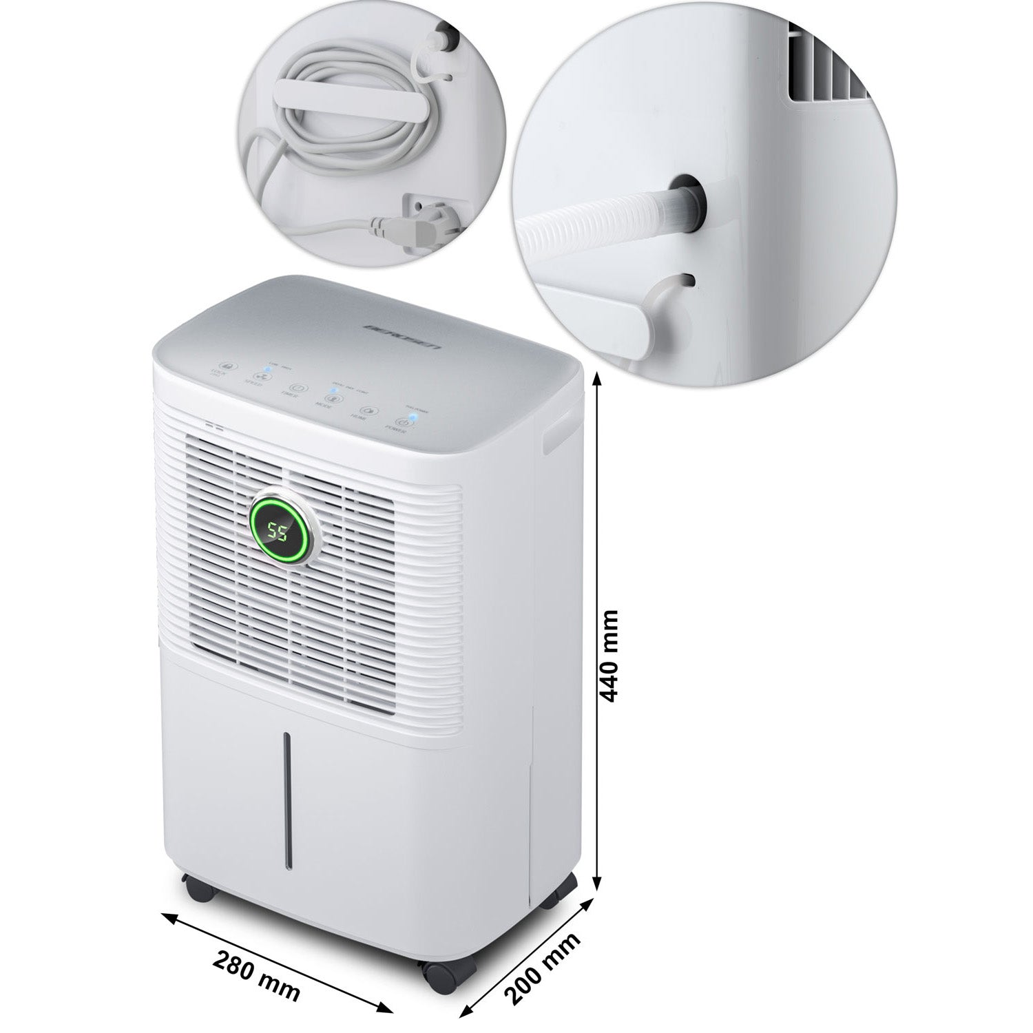 Kompresoriaus oro džiovintuvas - drėkintuvas Berdsen BD-525 balta