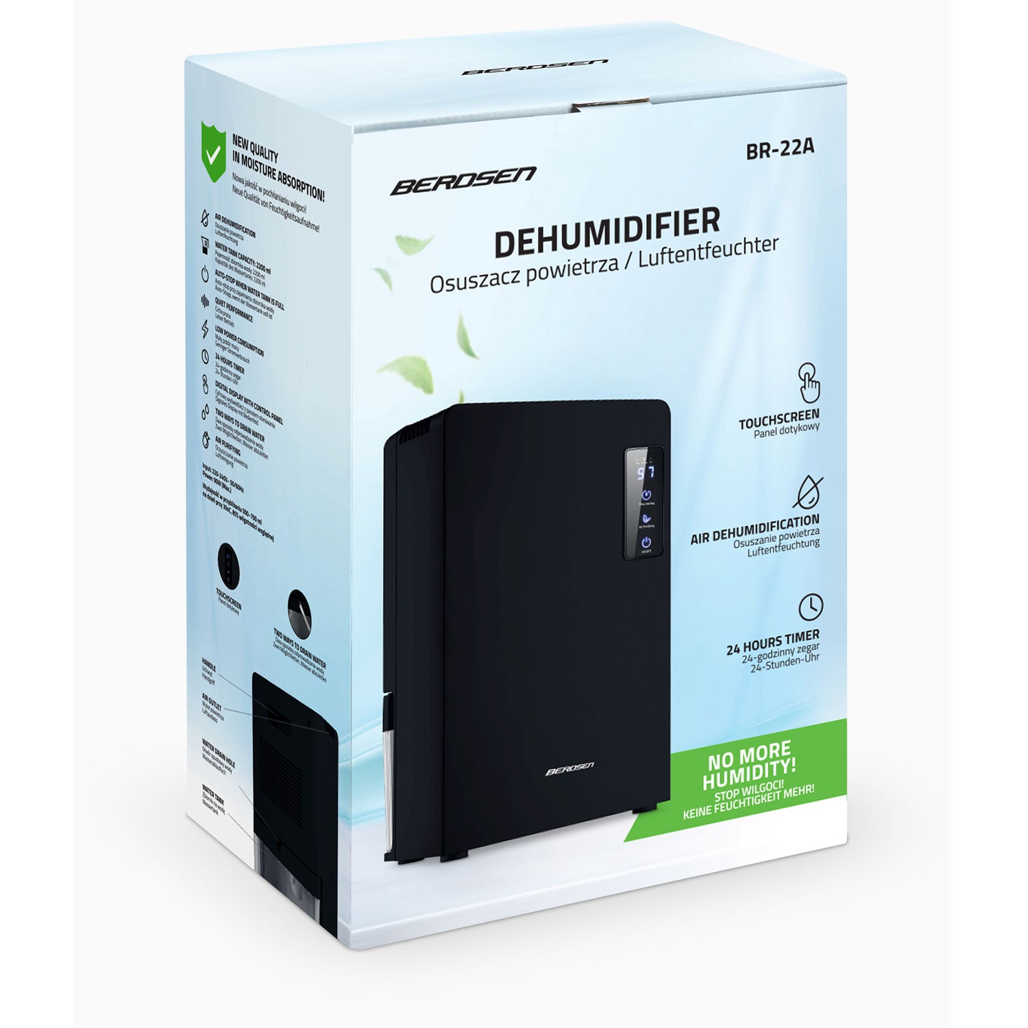 Berdsen BR-22A oro džiovintuvas - drėkintuvas, juodas