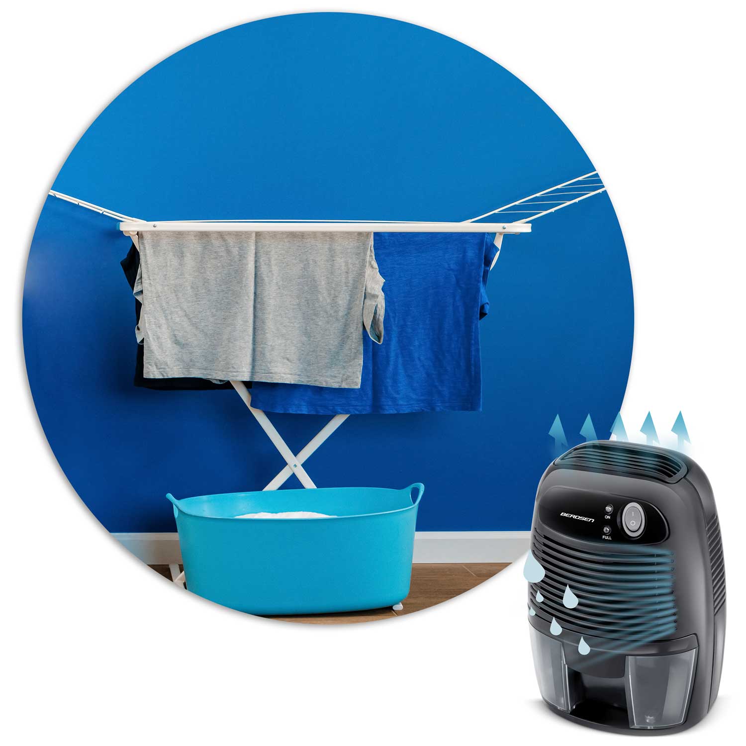 Oro džiovintuvas - drėkintuvas su automobilio maitinimo įtaisu Berdsen BR-68B, juodas