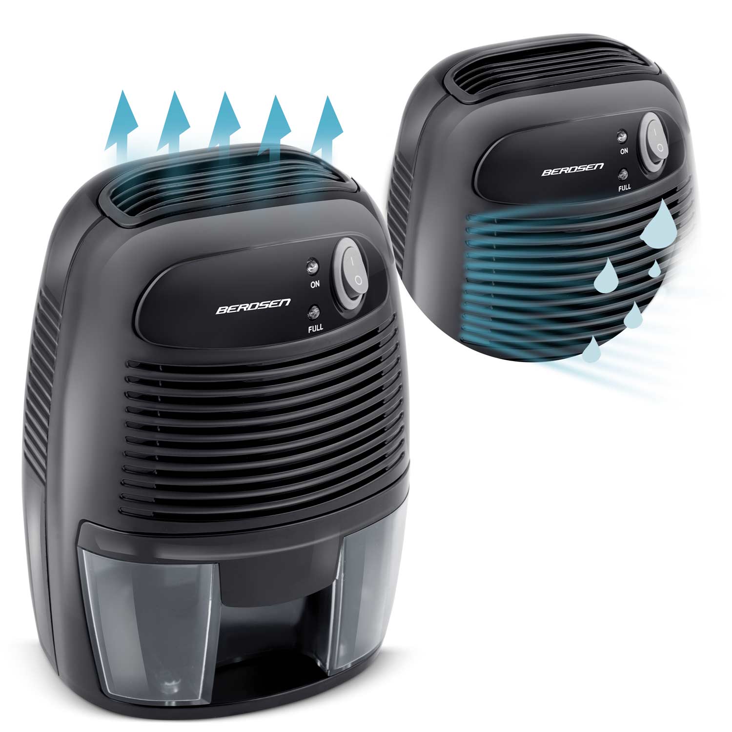 Oro džiovintuvas - drėkintuvas su automobilio maitinimo įtaisu Berdsen BR-68B, juodas