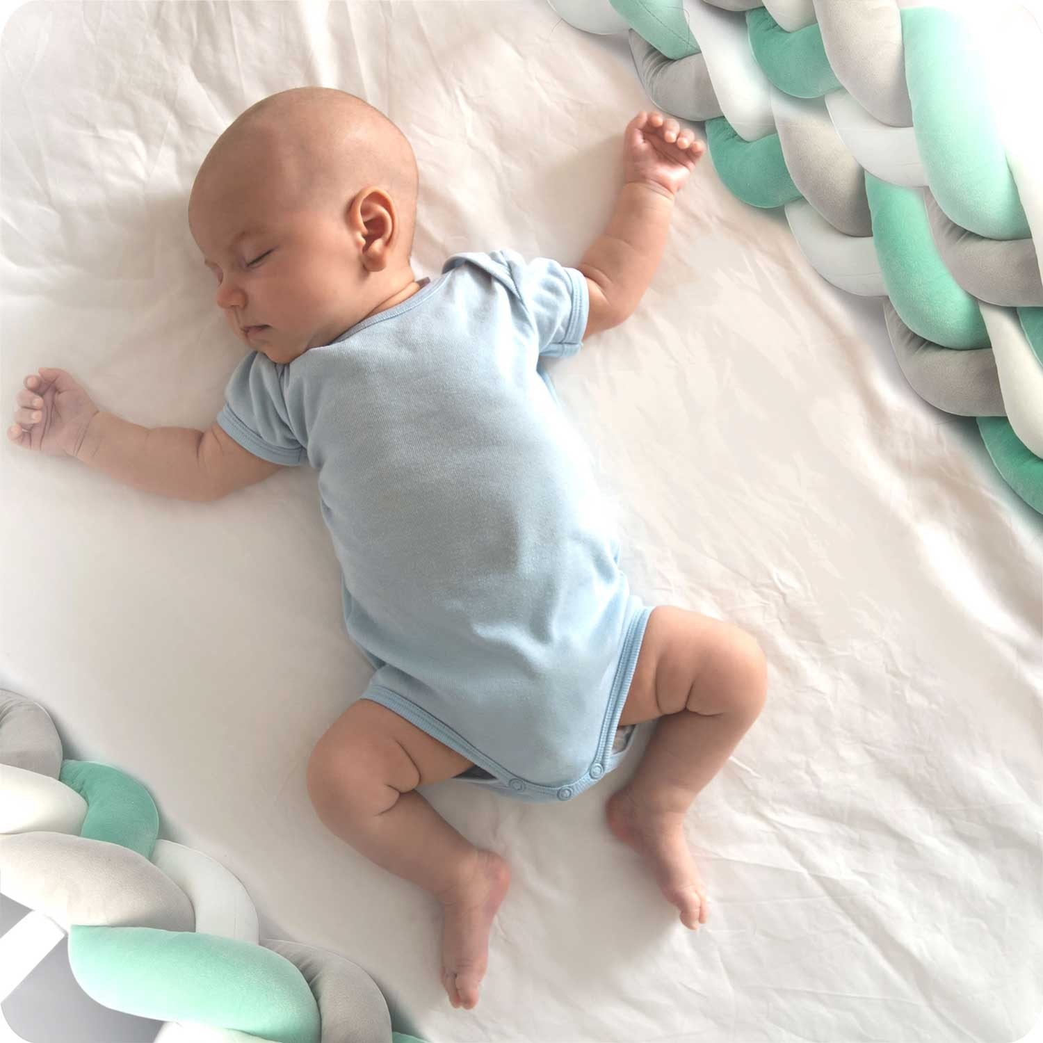 Ricokids lovelė 2m - mentas pilka