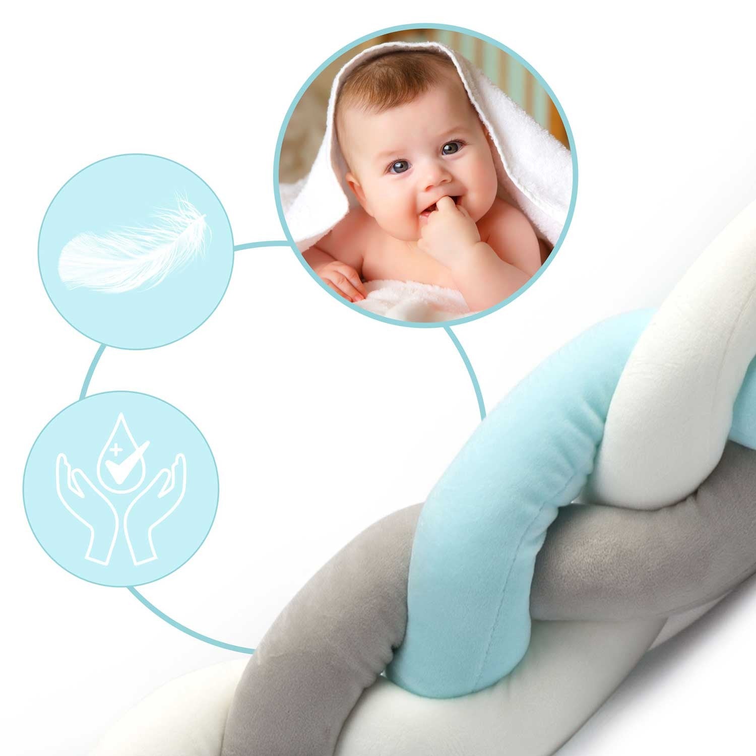 Ricokids 2m lovelė - mėlynas-pilkas