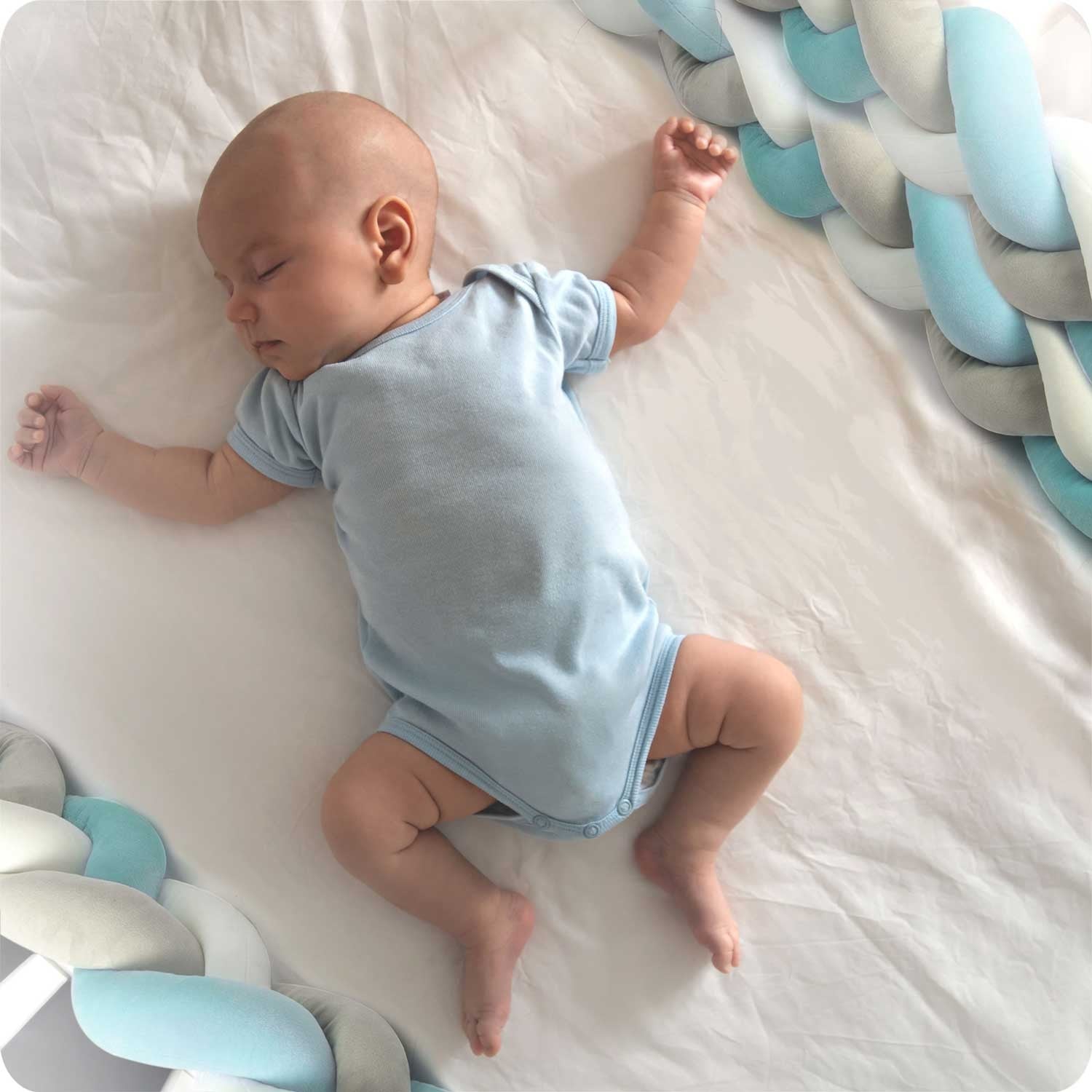 Ricokids 2m lovelė - mėlynas-pilkas