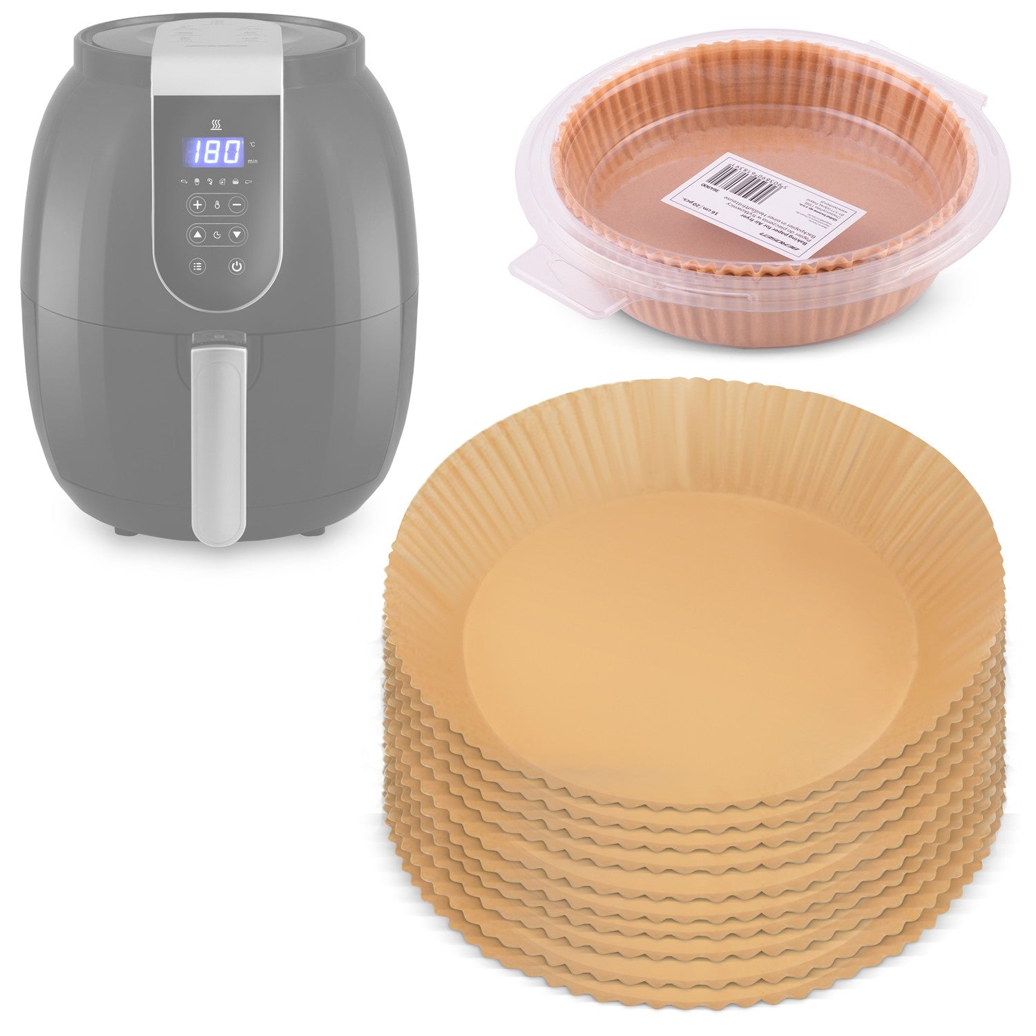 16 cm Berdsen kepimo popierius keptuvėje - 20 vienetų