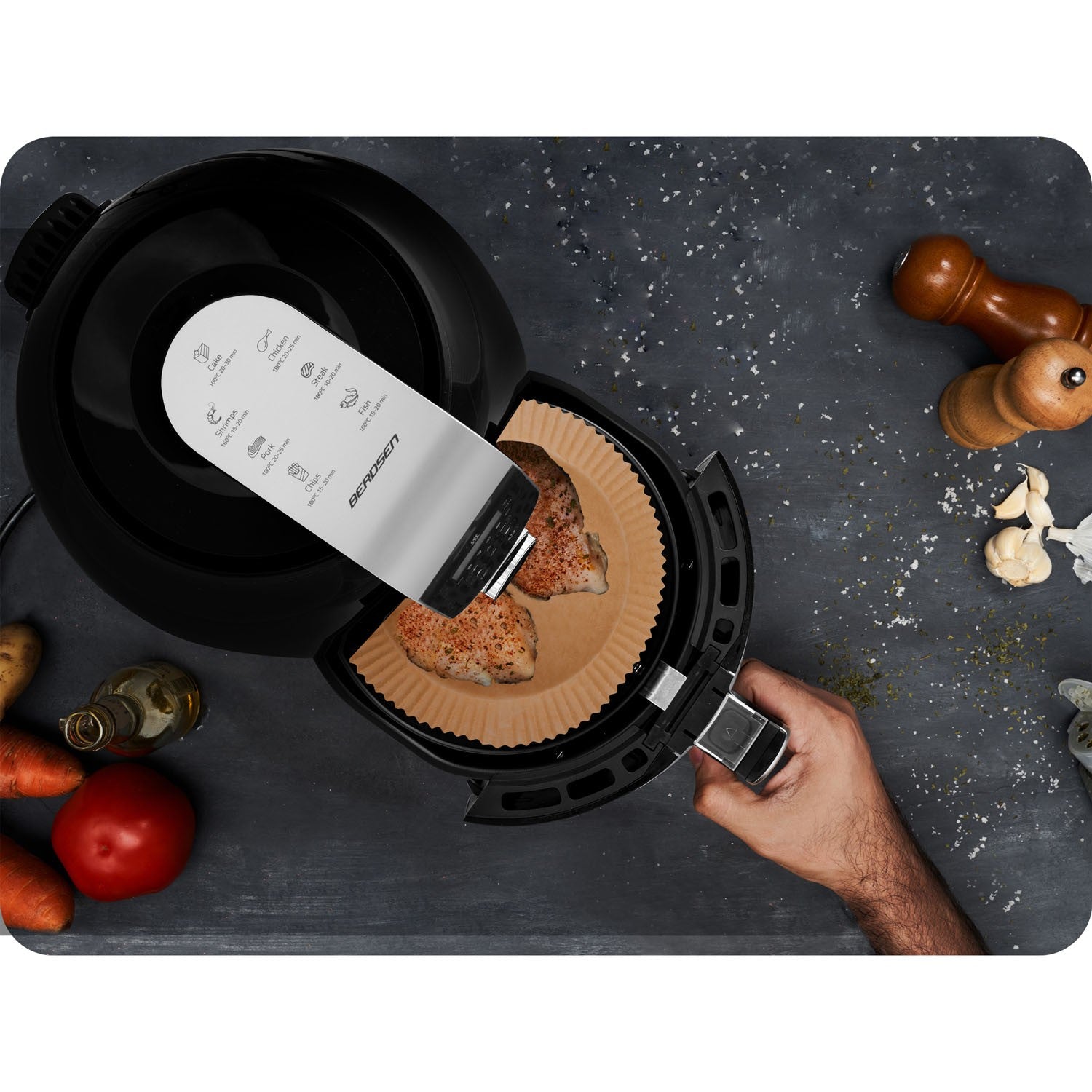 16 cm Berdsen kepimo popierius keptuvėje - 20 vienetų