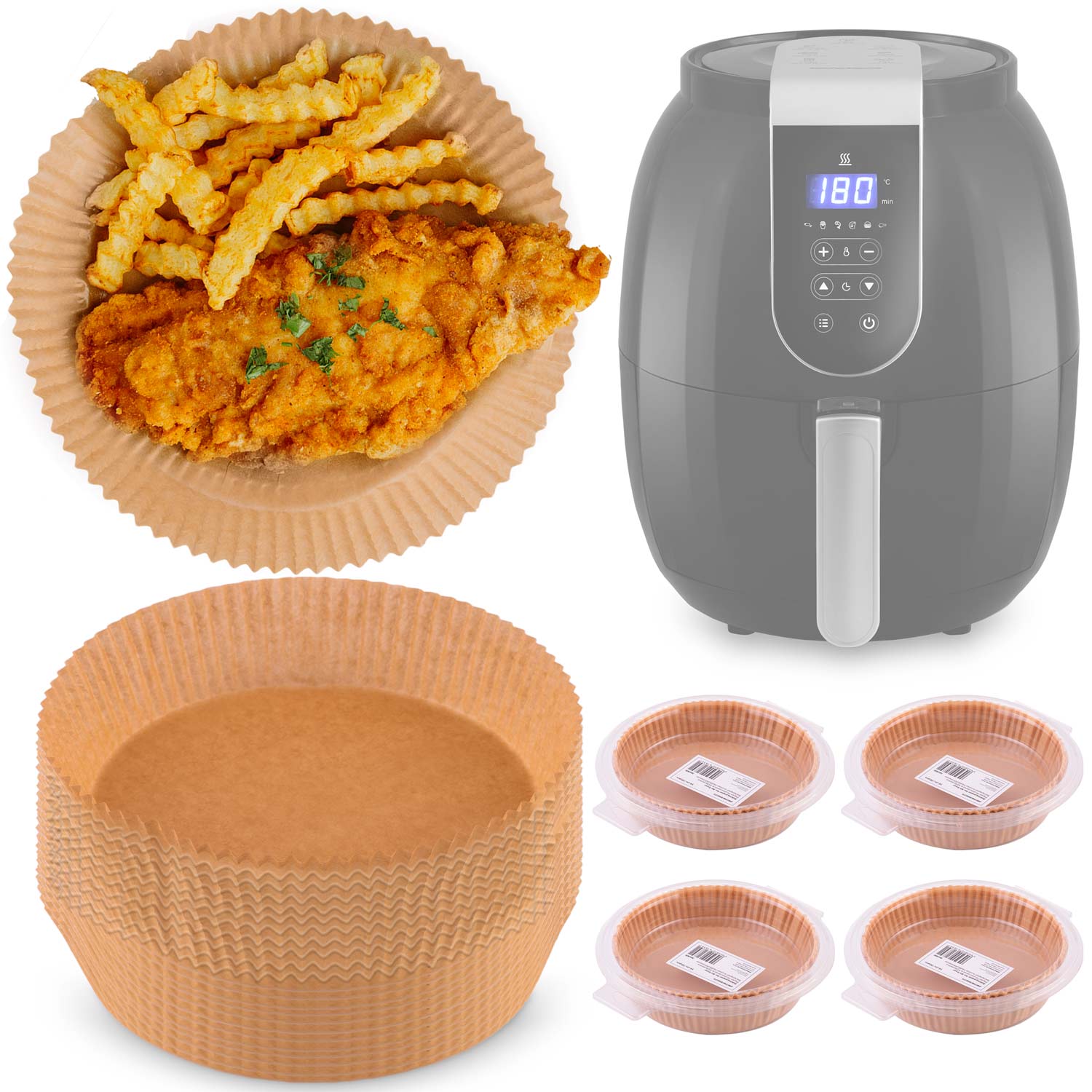 16 cm Berdsen kepimo popierius keptuvėje - 80 vienetų