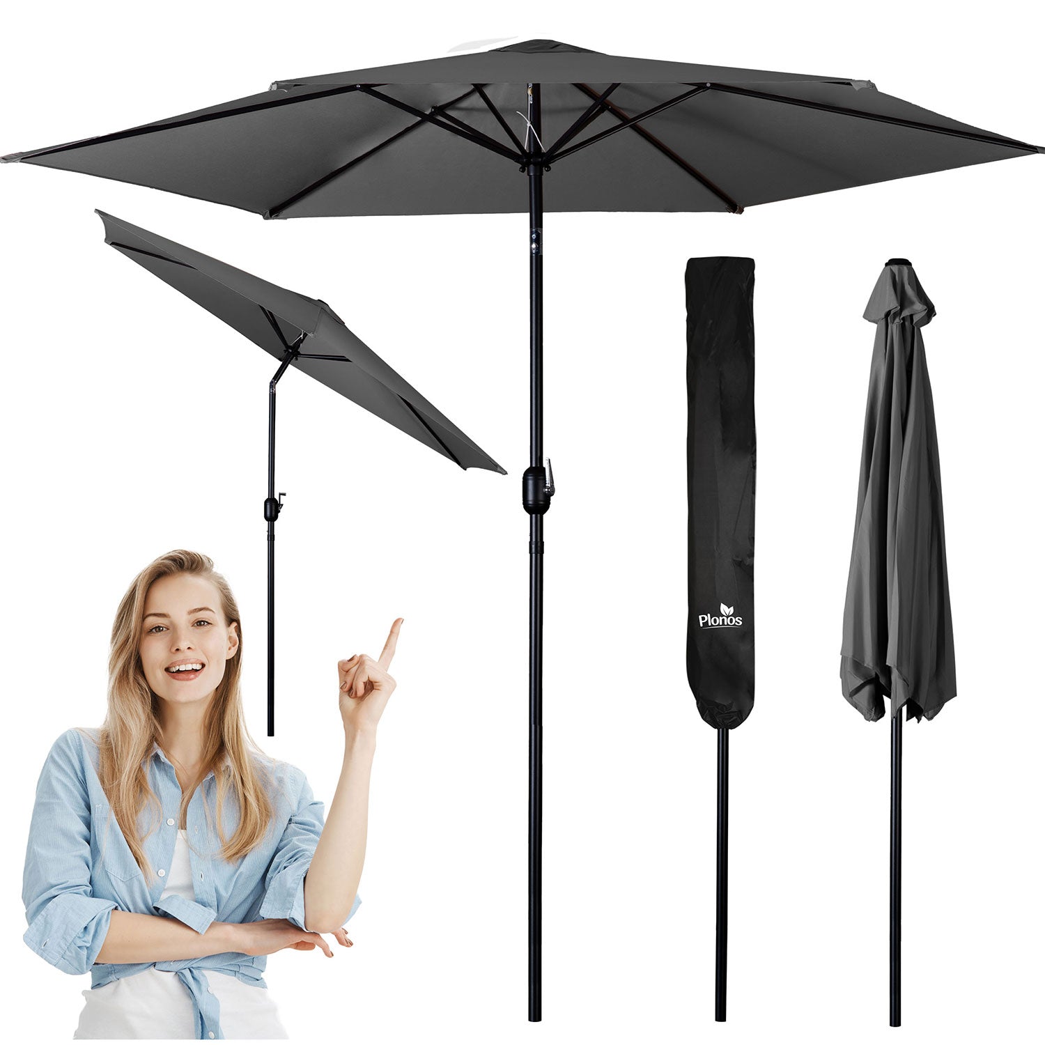 6 segmentų 300 cm apatinis sodininkas su Plonos PL-884 dangčiu