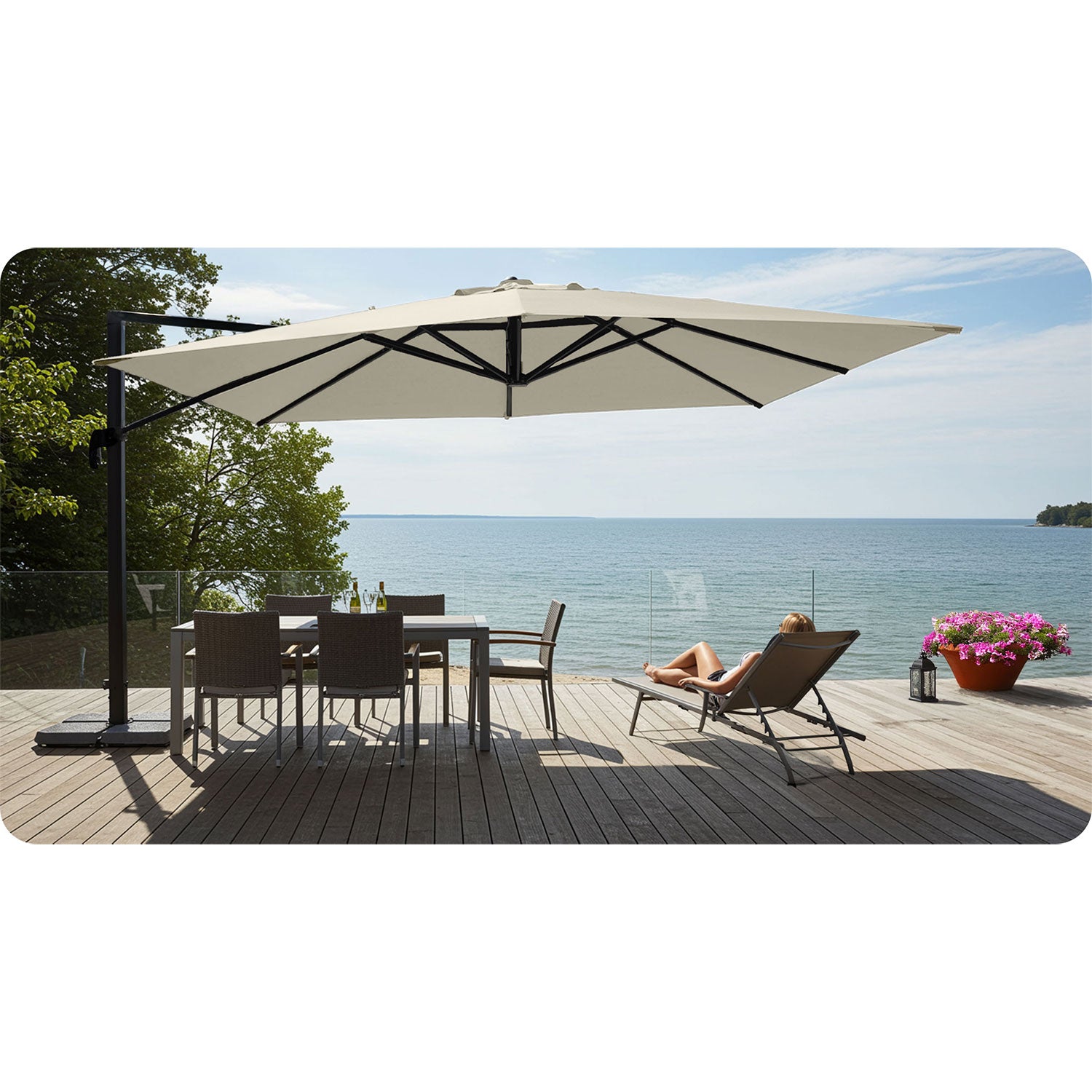 Plonos PL-883 8 segmentų 420 cm su dangteliu apatinis sodininkas