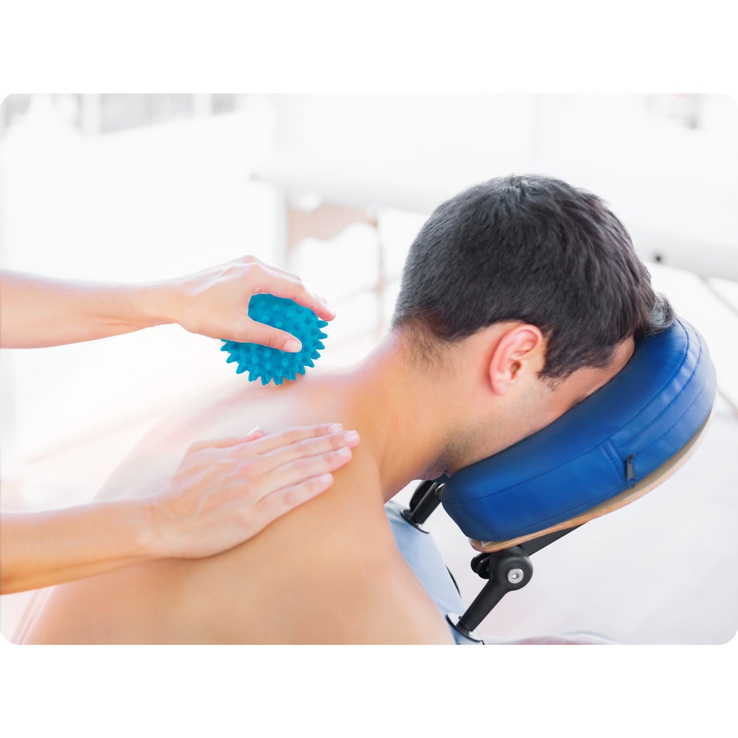 7,5 cm masažo ir fitneso kamuolys NS-957 mėlynas