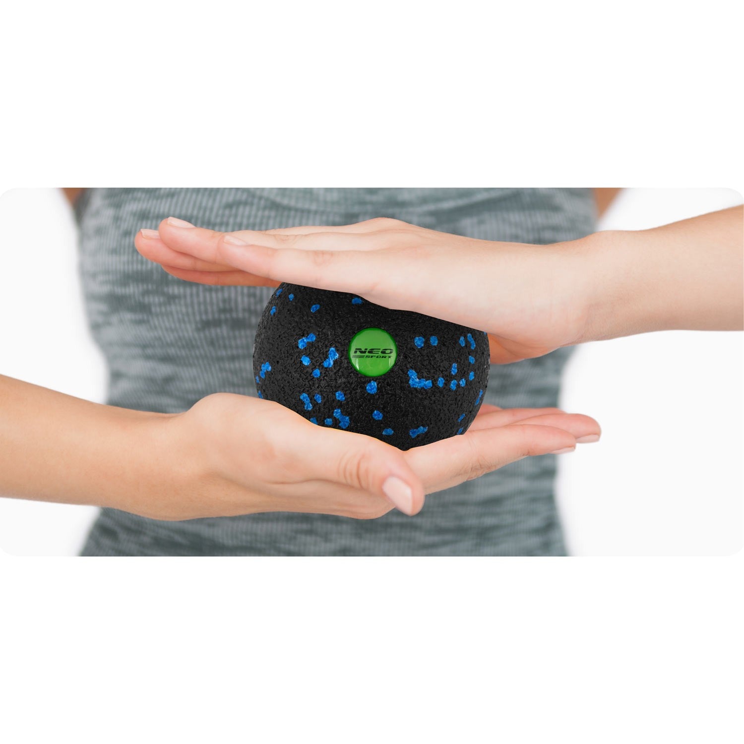 Juodai mėlynas NS-965 masažo ir fitneso kamuolys