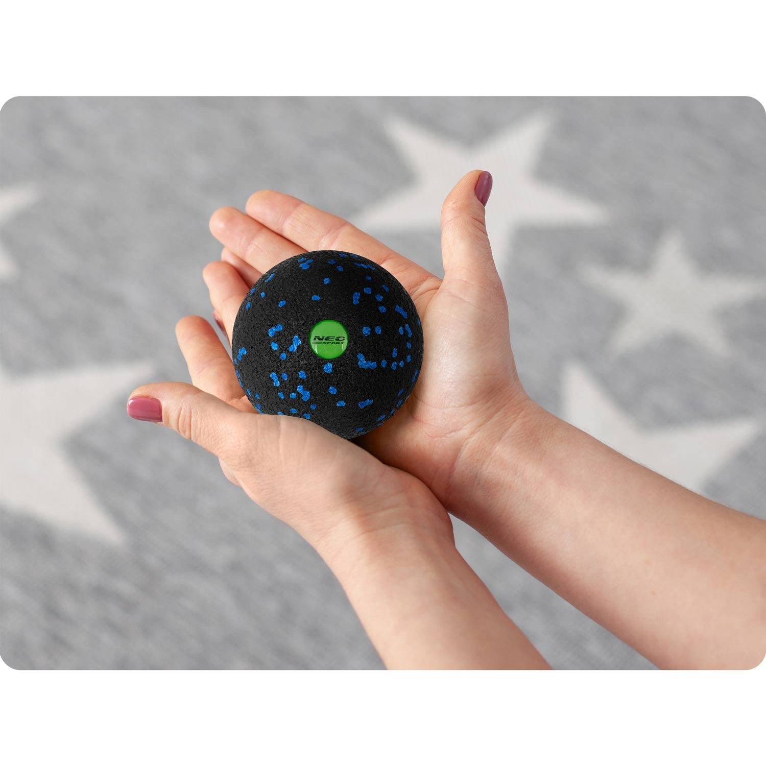 Juodai mėlynas NS-965 masažo ir fitneso kamuolys