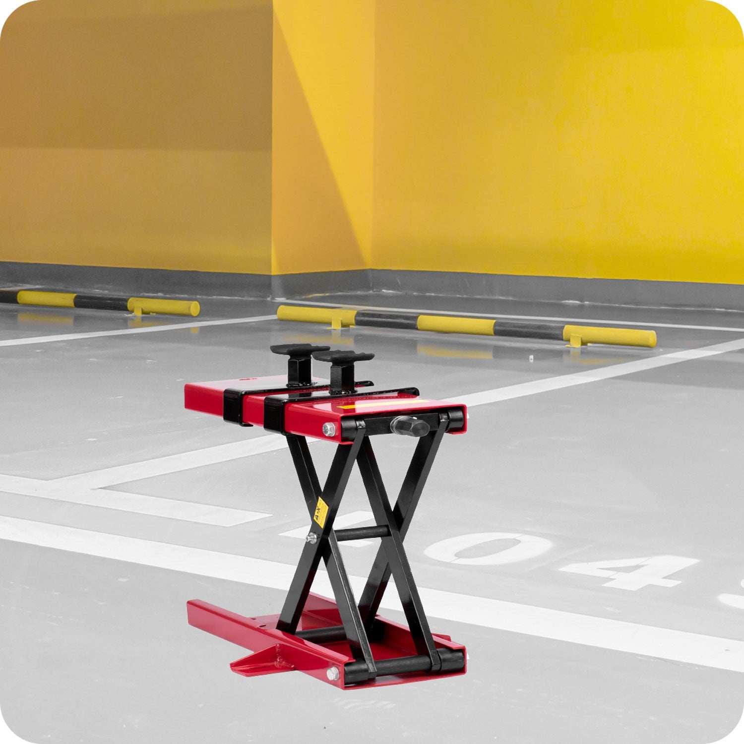 Juodai raudona MP1 motociklo keltuvas