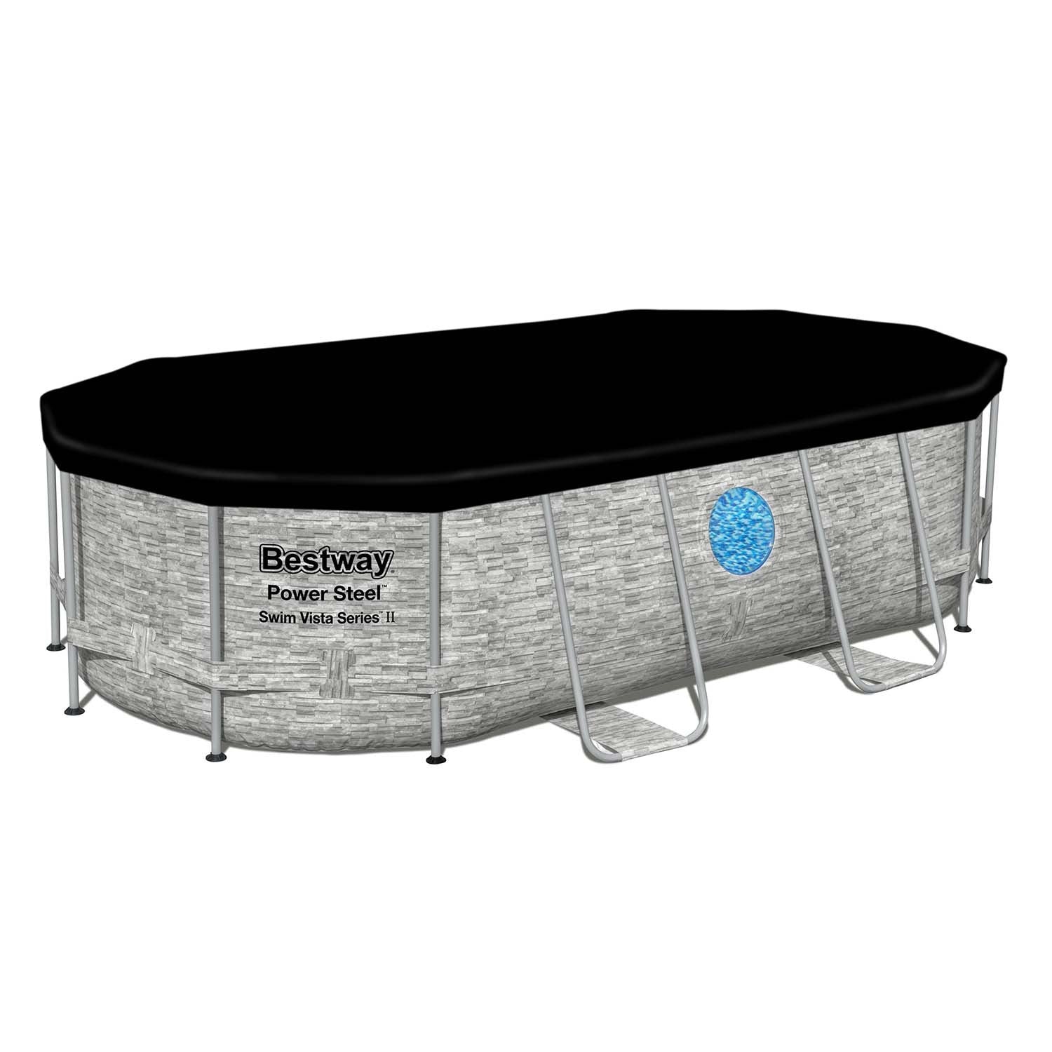 427 x 250 x 100 cm ovalinio stogo baseino dangtelis Bestway 58425