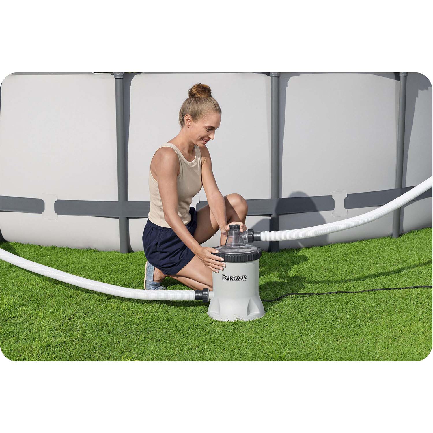 5678 l/h baseino filtravimo siurblys + Bestway 58870 filtravimo rutuliai