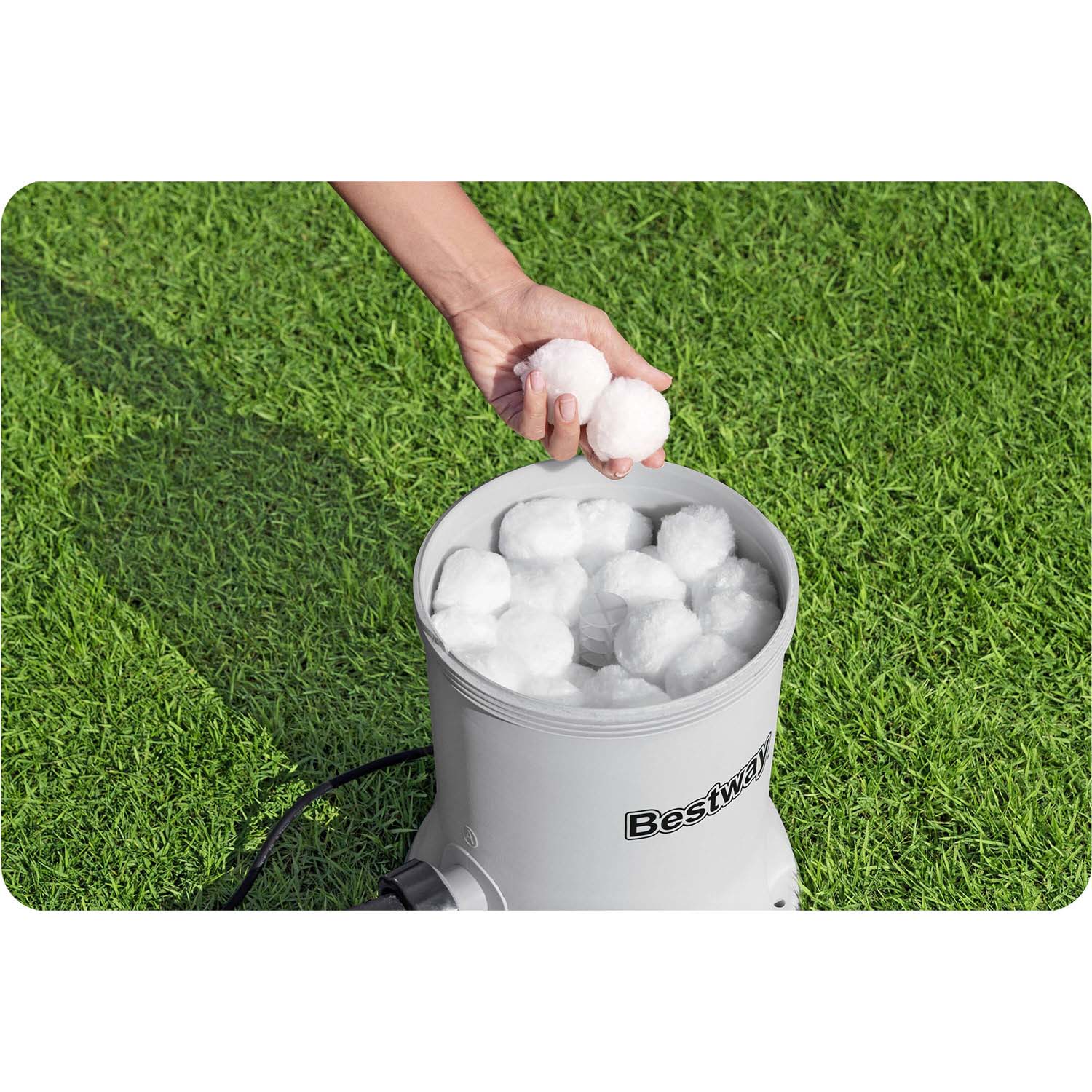 5678 l/h baseino filtravimo siurblys + Bestway 58870 filtravimo rutuliai