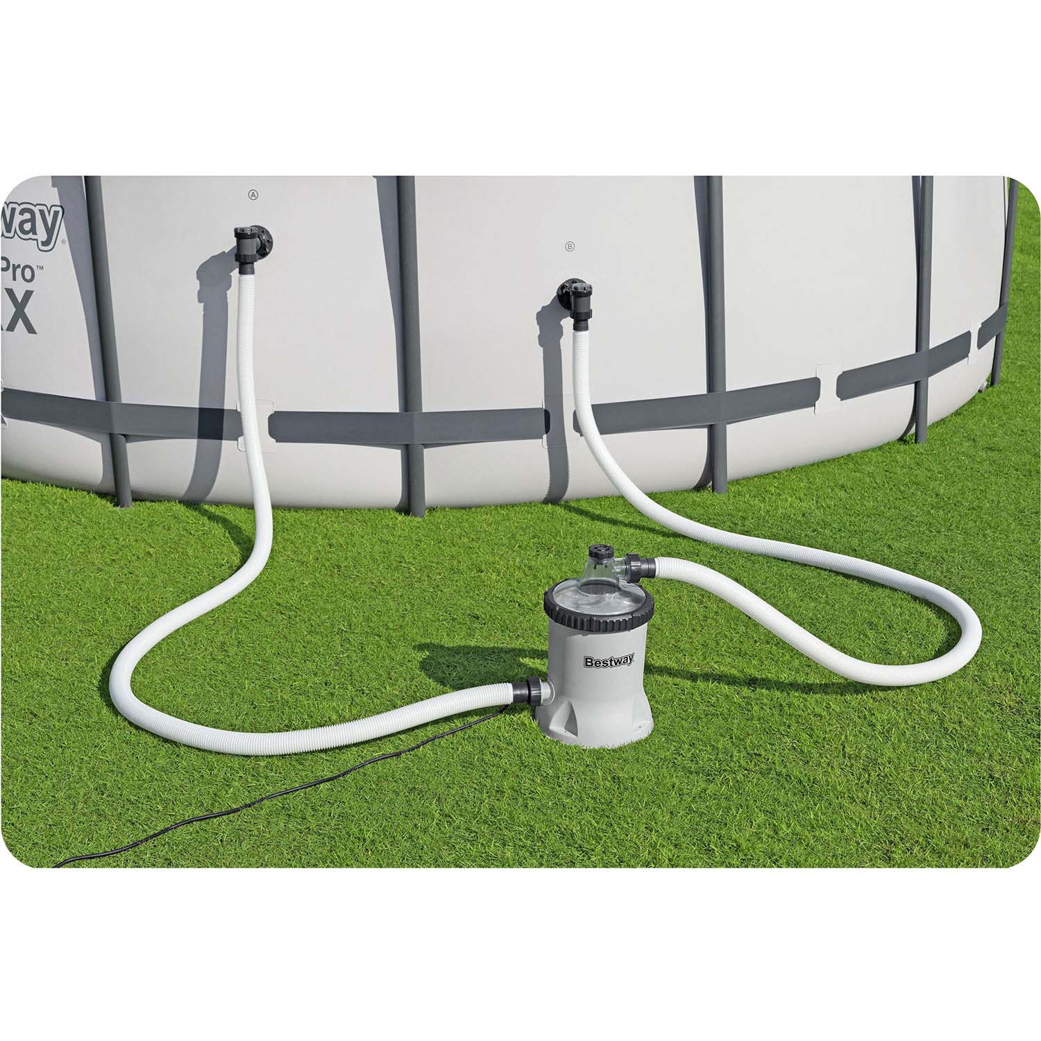 5678 l/h baseino filtravimo siurblys + Bestway 58870 filtravimo rutuliai