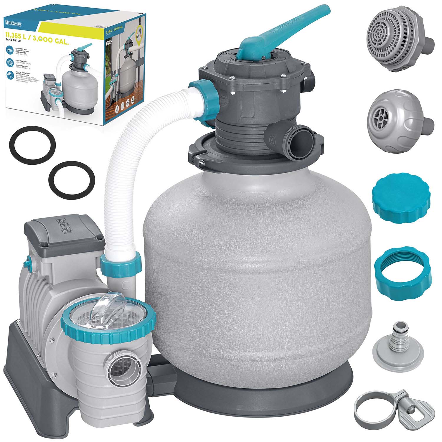11355 L/h baseino smėlio siurblys Bestway 58486