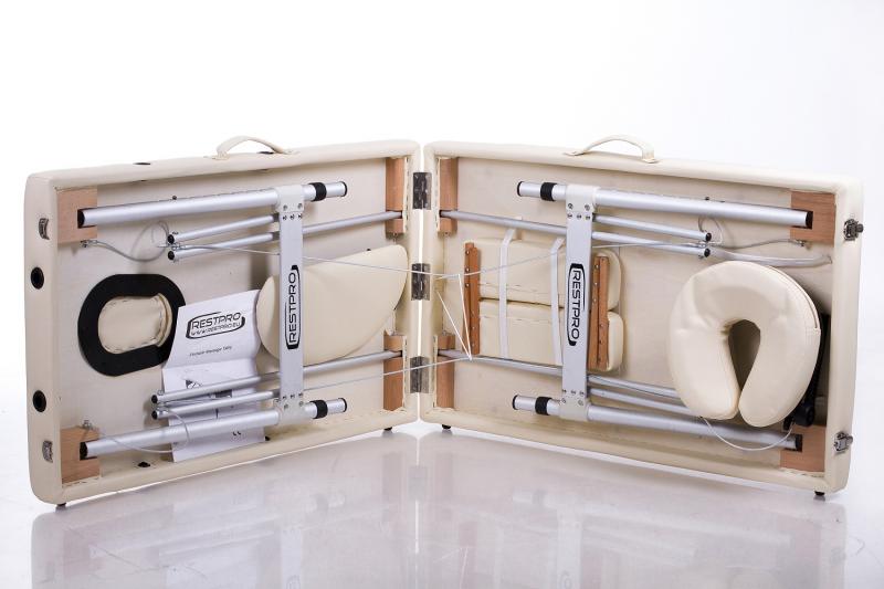 RESTPRO® ALU 2 (S) kreminis nešiojamas masažo stalas