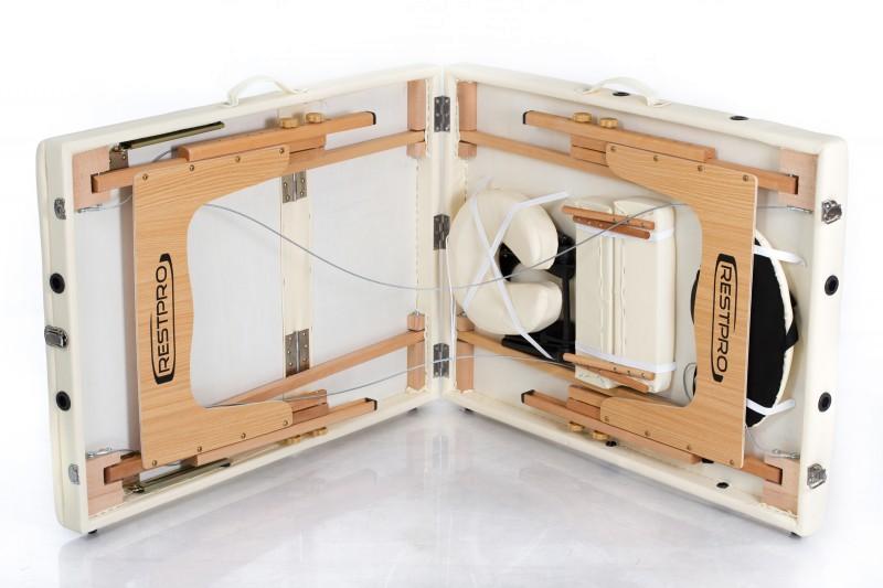 RESTPRO® Classic-3 kreminis nešiojamas masažo stalas