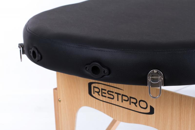 RESTPRO® Classic Oval 2 Black (juoda spalva) Masažo stalas