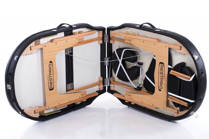 RESTPRO® VIP OVAL 3 BLACK masažo stalas