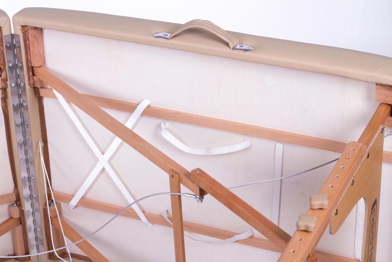 RESTPRO® Memory 2 bežo spalvos nešiojamas masažo stalas