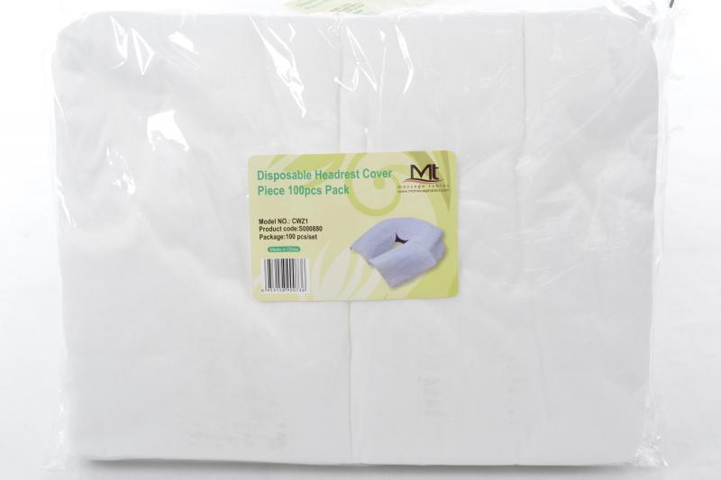 Vienkartinis galvos atlošo dangtelis 100 vienetų pakuotė