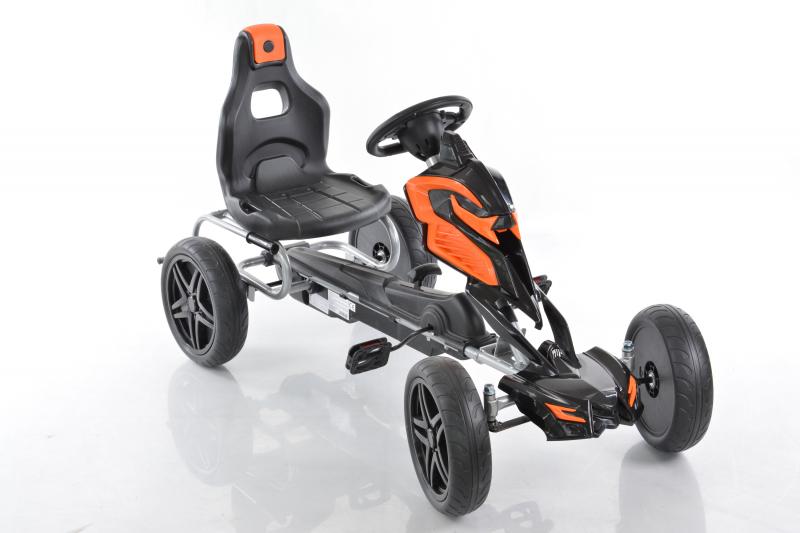 Velokart (Velomobile) Go-Kart 1504 Black (5-12 metų)