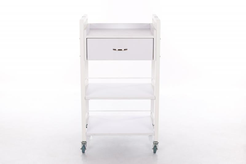 Salono vežimėlis su dviem lentynomis ir šalu