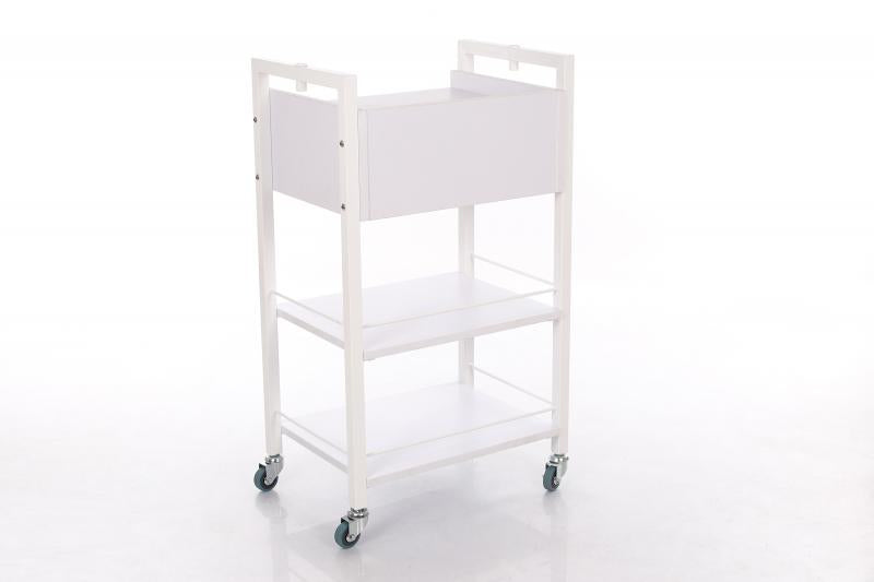 Salono vežimėlis su dviem lentynomis ir šalu