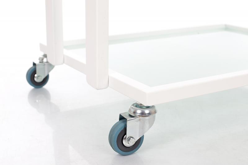 Salono vežimėlis su dviem lentynomis ir šalu