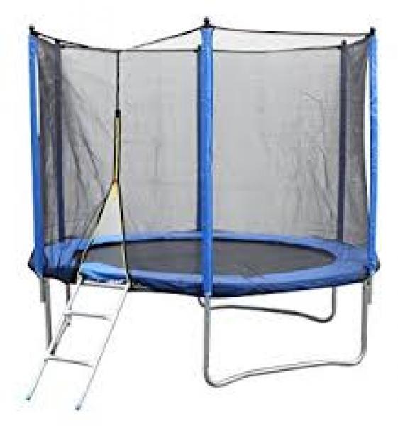 244 cm trampolinas su saugos tinklu ir kopėčiomis