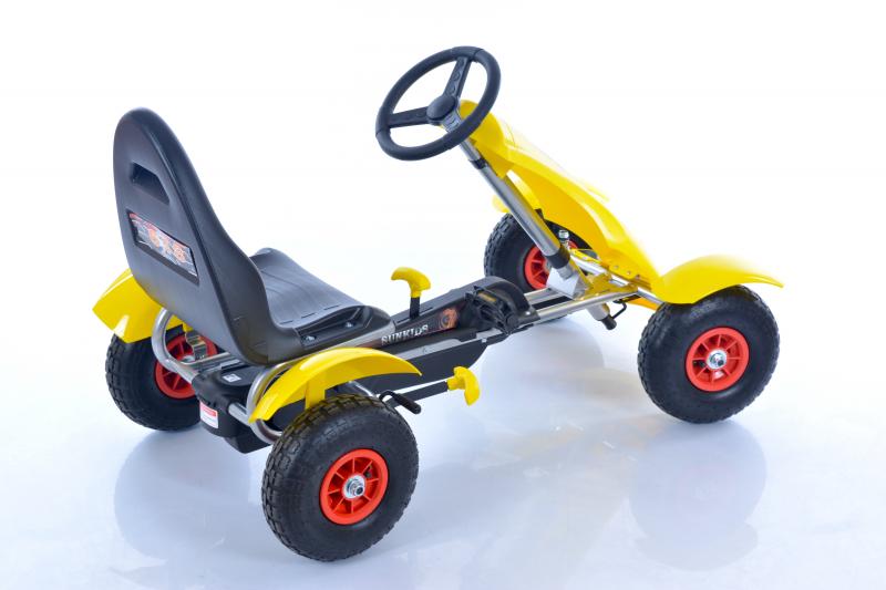 Velokart (Velomobile) Go-Kart F618 geltonas (4-10 metų)