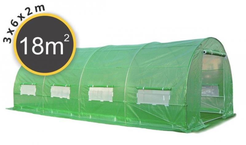18 m2 (3x6 m) arkinio plastiko plėvelės šiltnamis