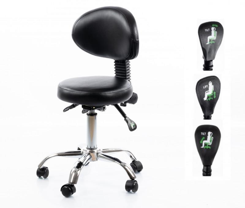 Salono profesinė kėdė Restpro® Round 5 juoda