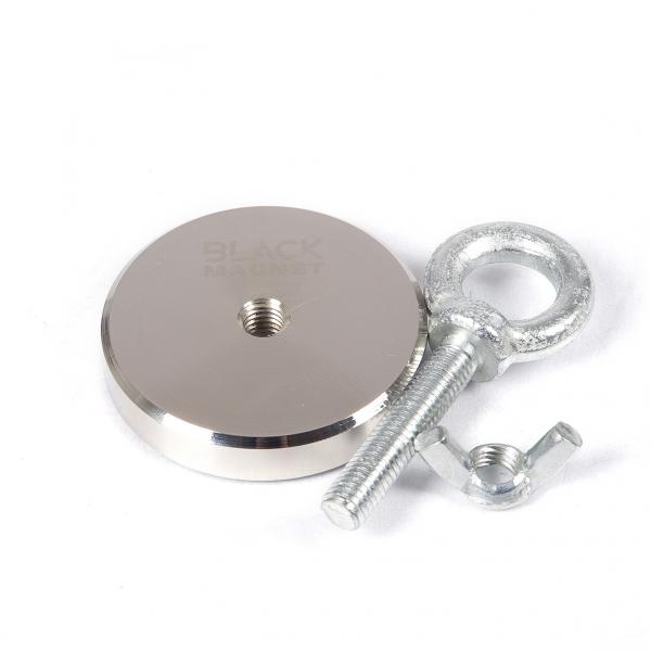 Juodasis magnetas F120 Žvejybos magnetas 120 kg