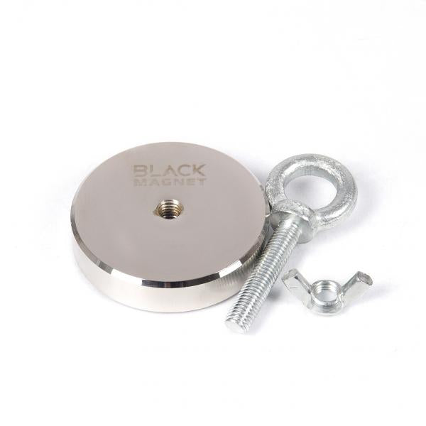 Juodasis magnetas F200 Žvejybos magnetas 200 kg
