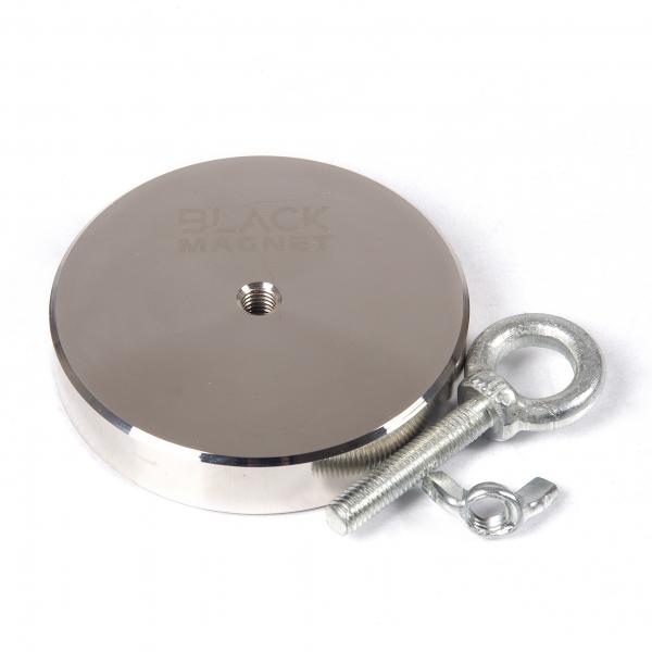 Juodasis magnetas F400 Žvejybos magnetas 400 kg
