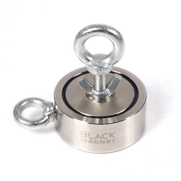 Juodasis magnetas F120X2 Dviejų pusių žvejų magnetas 2x120 kg