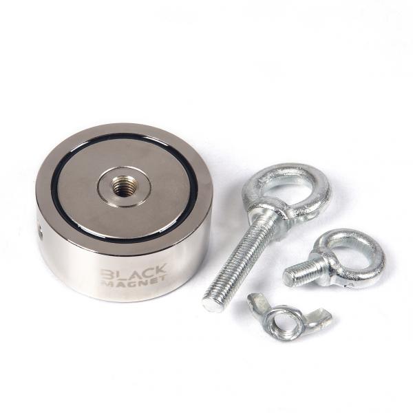 Juodasis magnetas F120X2 Dviejų pusių žvejų magnetas 2x120 kg