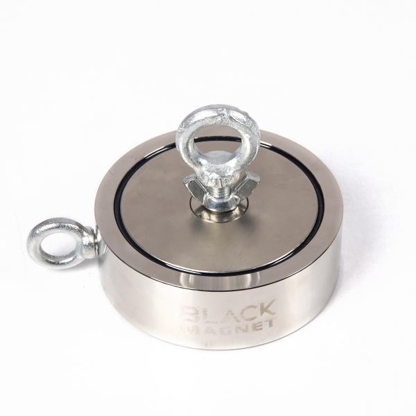 Juodasis magnetas F400X2 Dviejų pusių žvejybos magnetas 2x400 kg